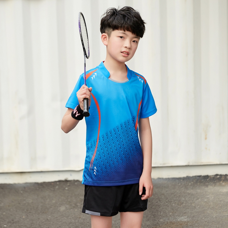2022 new children's badminton clothing suits boys and girls summer quick-drying children's table tennis game clothes
