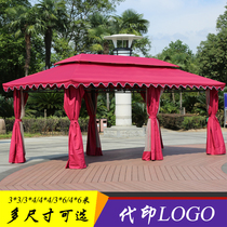 Barbecue canopy Roman tent courtyard four-pillar pavilion outdoor awning canopy advertising exhibition iron tent