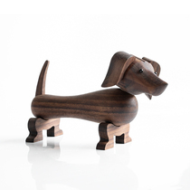 Sausage Dog Short Leg Dog Nordic Denmark Reetched Decorative Pendulum wooden handicraft wood designer creative