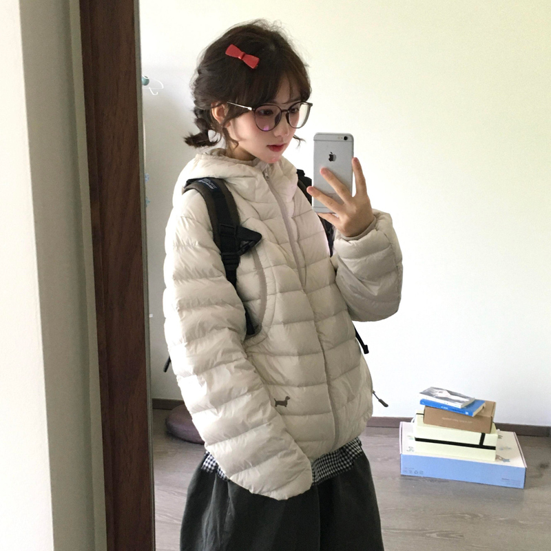 Korean Style Puppy Ribbed Cotton Jacket for Women, 2026 New Lightweight Padded Coat for Petite Figures, Loose Cotton-Padded Jacket for Autumn and Winter