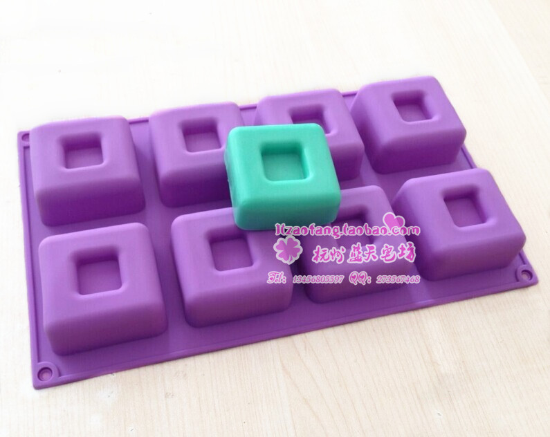xj427 Silicone Cake Mould Hand Soap Mould Candle Mold Cookie Mold square Mold