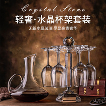 Crystal Cup Rack Red Wine Cup Shelf Upside Down Hung Home Pendulum High Foot Cup Hanging Upside Down Hanging Shelf Creative Hanging Cup Rack Upscale