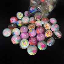 No. 45 new magic rubber ball cartoon childrens toys boys and girls transparent paper card ball jumping ball bounce ball