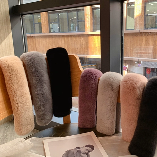 Зимний шарф, универсальный бархатный удерживающий тепло шарф-платок, в корейском стиле, увеличенная толщина