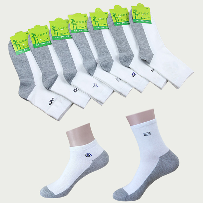 5 Pairs of Men's White Socks with Gray Soles, Made of Pure Cotton, Mid-Calf Length, Odor-Resistant, Sweat-Absorbent, Low-Cut Short Boat Socks, Sports Socks 5 Pairs of Men's White Socks with Gray Soles, Made of Pure Cotton, Mid-Calf Length, Odor-Resistant, Sweat-Absorbent, Low-Cut Short Boat Socks, Sports Socks