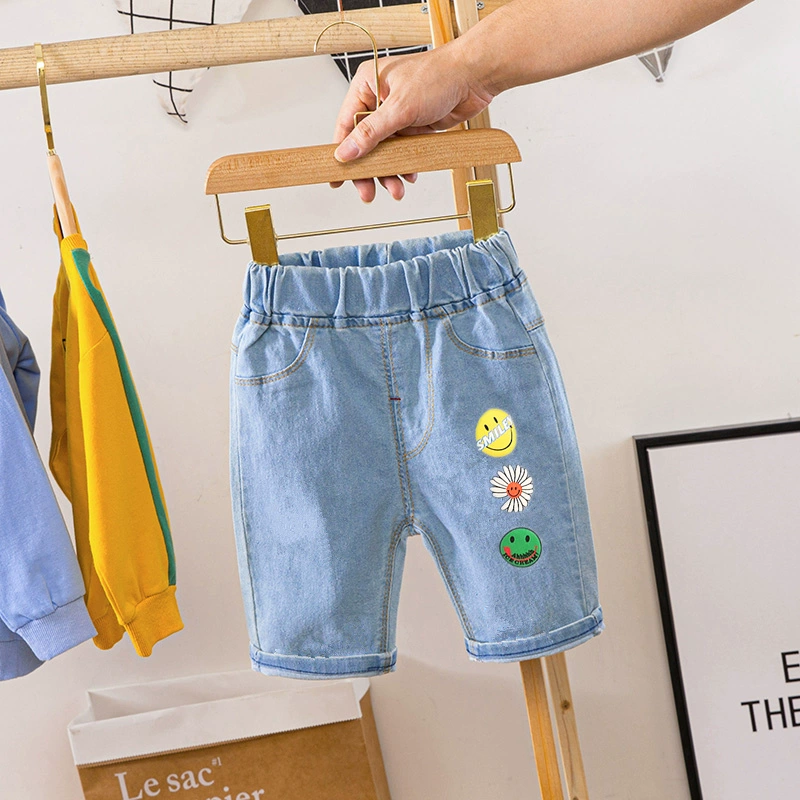 Quần short denim bé trai mùa hè, Quần ngắn trẻ em, Quần trẻ em nữ, Quần âu nam, Quần tây mặc ngoài - Quần jean