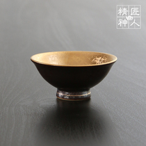 Spot Japan imported Arita-yaki gold color wine glass Sake cup White wine cup Teacup Ceramic gold foil hat cup