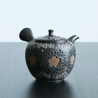 Japan imported often slippery famous master Shunyuan for cherry blossoms hollowed out horizontal hand