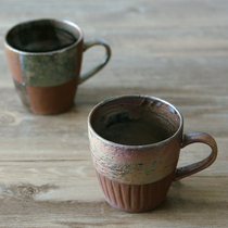 Spot Japanese imported pottery artist hand made rough pottery mug cup coffee cup personalized Cup