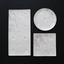 Spot Japan imported Arita-yaki colorful silver flat plate Dessert cake fruit Japanese plate plate high-grade food utensils