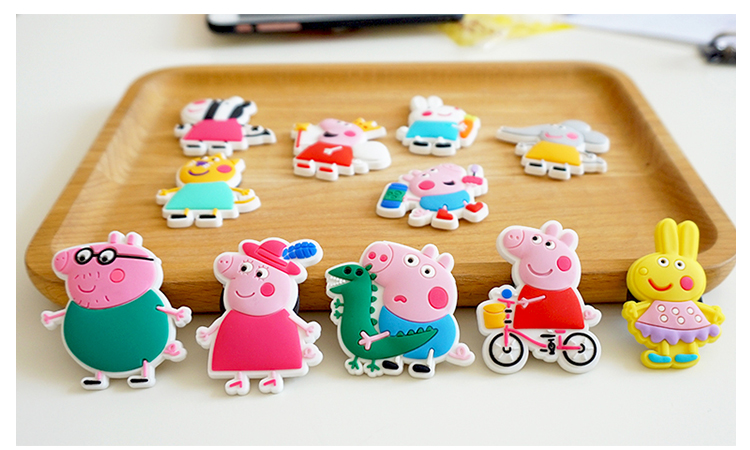 Piggy George fridge sticker children early to teach cute cartoon 3d Cubic soft rubber magnet magnet magnet sticker magnet