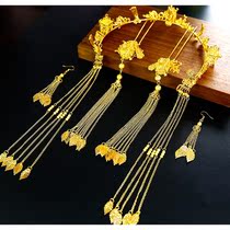 Bridal Headwear Gold China Wind Ancient Clothing Streaming Su Show And Hair Accessories Toast Gown Chinese Accessories Wedding Ornaments