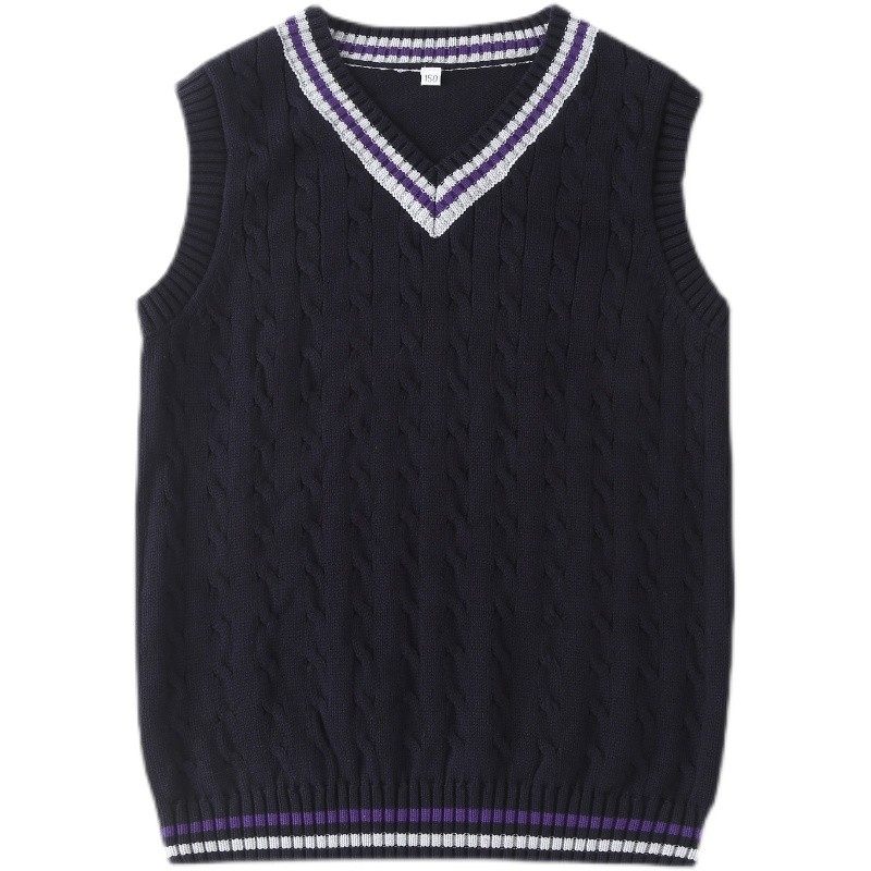 Primary and secondary school clothes veterans Englen College V-collar boy sweater hiding green girls spring and autumn coat