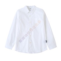 Childrens white shirt Boys long-sleeved casual cotton bottoming white shirt cotton primary and secondary school students school uniforms can be worn outside