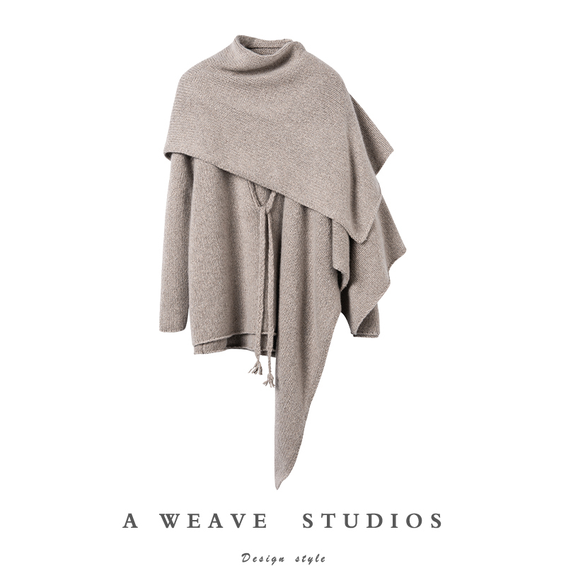 Once Again, It Has Received Countless Likes~ 100% Cashmere Knitwear/Deep V-Neck Top/Cloak Shawl Cashmere Set