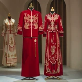 Бархатный традиционный свадебный наряд Сюхэ, свадебное платье, комплект для влюбленных, коллекция 2023, подходит для подростков