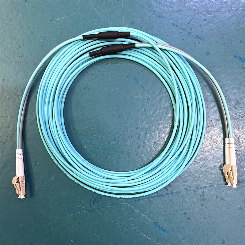 Anti-rat OM3 Gigabit Armored Fiber Optic Jumper LC-LC Multimode 3M5 10 20 50m Internet Cafe Armored Pigtail