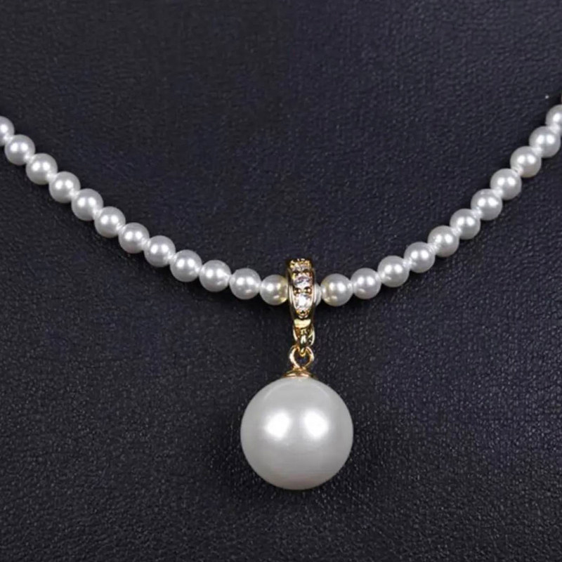 Afternoon Cocktail Party French-Style Imitation Pearl Necklace for Women, Light Luxury Niche Double-Layer Clavicle Chain, 2025 New Model