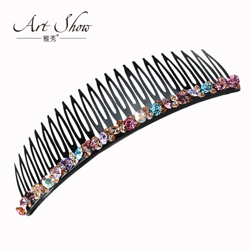 Korean Large and Small Rhinestone Hair Combs, Bangs Combs, European and American Adult Hair Clips, Hair Accessories, Personalized Non-Slip Hair Clips