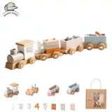 Деревянный поезд и день рождения игрушка Montessori Toys Baby Education