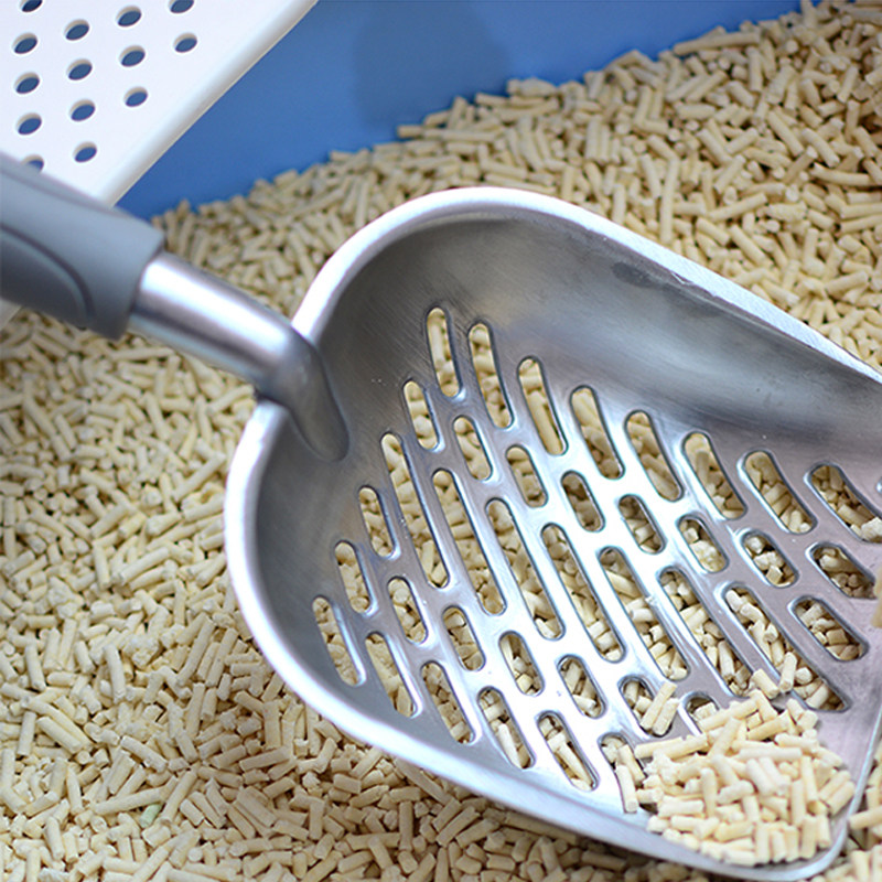 Cat Sand Shovel Metal Large Size Long Handle Thickened Cat Shit Spade Cat Urine Shovel Tofu Cat Sand Pet Toilet Cleaning Supplies