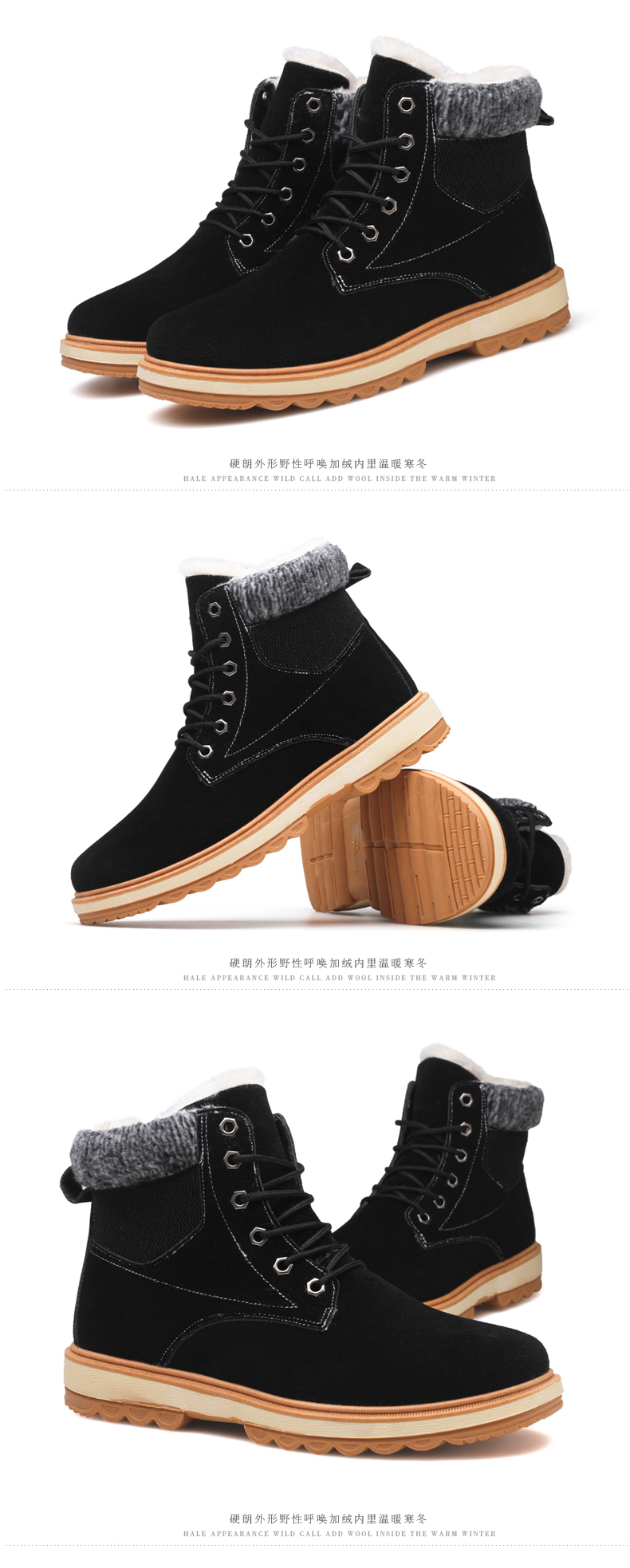 Martin giày nam mới cộng với nhung tuyết ủng Anh retro mùa đông cotton ủng thủy triều giúp dụng cụ sa mạc các loại giày cao cổ nam