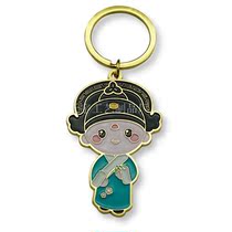 Manufacturer Metal Key Buckle Custom Enamel Baking Varnish Drop Glue Advertising Small Gift Pendant Perimeter Cartoon Set