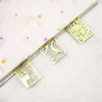 Metal fine grain brass tassel leaf vein leaf bookmark literature and art students with sycamore leaf gift custom-made