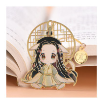 Cartoon Character Metal Brass Bookmark for baking Painted Bookmark Brass Hollowed-out Classical China Wind Metal Bookmark