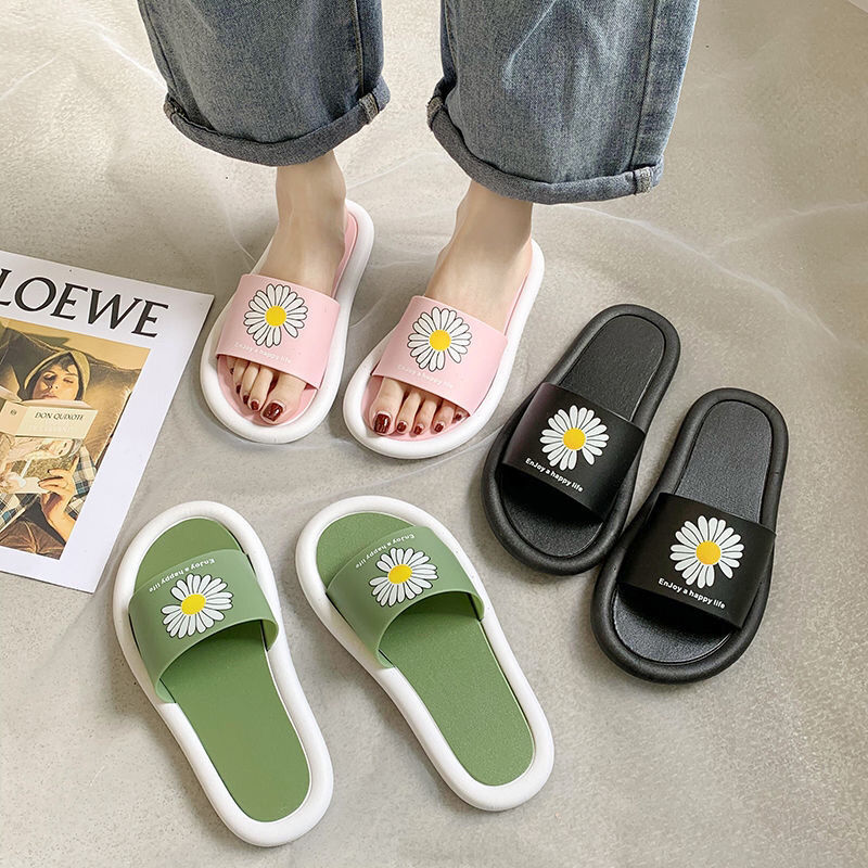 Slippers Women Summer Home 2020 New Interior Non-slip Sandals Bathroom Bath Flat-bottomed Couple Shoes Home