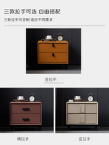 Bedside table Simple modern Nordic style ins solid wood shelf Bedroom master bed side cabinet Storage cabinet locker