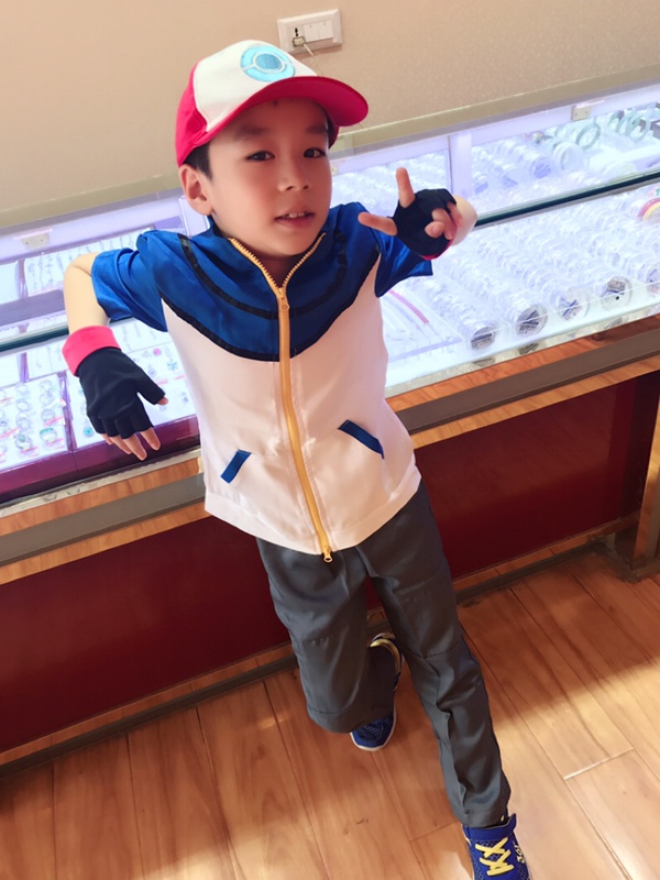 Anime Pokemon Cosplay Costume Men's Clothing Children's Ash Cos Suit Clothes Pokemon Sweatshirt