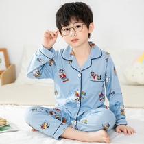 Children's Pajamas Boys Spring and Autumn Pure Cotton Boys in the Fall Fashion Housewear MS Long Sleeved Clothes