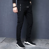 Зимние утепленные штаны, мужские спортивные демисезонные трендовые джинсы с начесом, свободный прямой крой, коллекция 2023