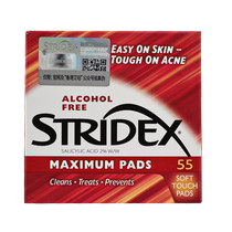Stridex Salicylic Acid Anti-Acne Cotton Tablets 55 tablets (125g)*1 bottle box