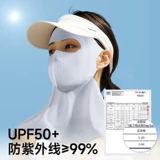 Солнцезащитная маска из ледяного шелка, женская защита для всего лица и шеи, интегрированная летняя тонкая велосипедная солнцезащитная маска для шеи, 2025 г., защита от УФ-лучей