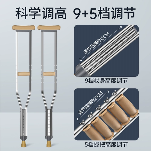 Медицинские костыли Фулин для переломов подмышек, двойные костыли, ходунки для пожилых людей, противоскользящие, костыли для молодежи и восемь палок