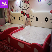 Manufacturer Dingding to Net Red Minsleep parent-child cartoon themed bed electric race hotel lovers intelligent remote control leather art electric bed