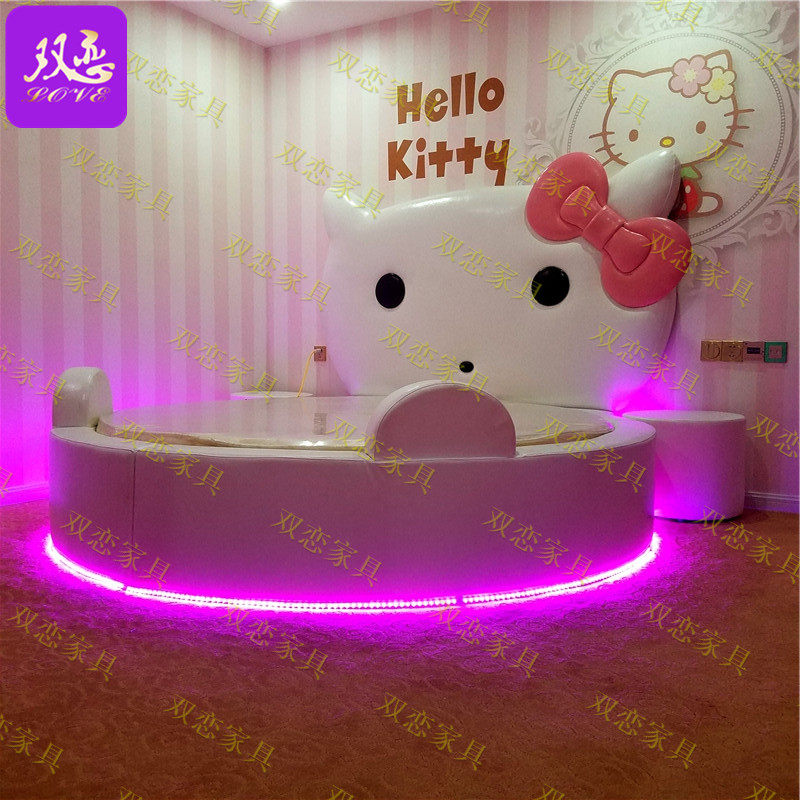 Hot sale couple hotel electric fun bed Couple couple sex Acacia vibration bed Cartoon theme bed water cooling pad