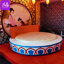 Heat Pin Multifunction Spice Bed Hotel Creative Subject Styling Bed Profiled Couple Waterbed China Wind Round Bed Set to do