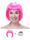 ສີຜົມນັກສຶກສາ bob masquerade ພັກ wig cosplay ນ້ອຍ apple headdress bobo headgear