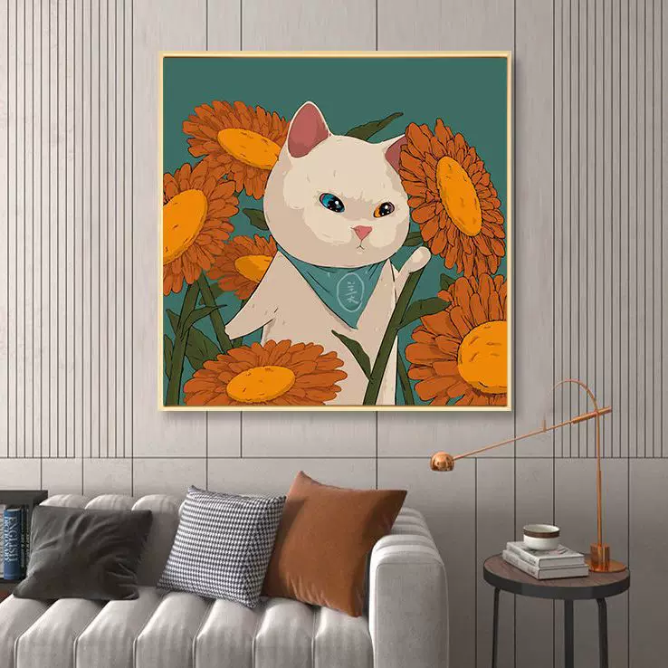 Cartoon cute sofa for bed, for beloved, cat