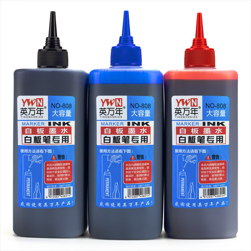 Gift whiteboard pen whiteboard ink refill large-capacity 500ml large bottle of water-based erasable and easy-to-wipe water-based blue-black
