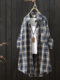 Mid-Length Plaid Shirt for Women, 2025 Spring New Arrival, Versatile Long-Sleeved Shirt, Casual Cardigan, Thin Jacket Top