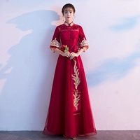 Бордовый, длинный