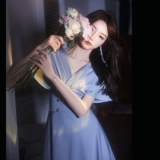 Вечернее платье, элитная синяя юбка, подходит для подростков, изысканный стиль