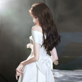 Белое цветное элитное вечернее платье, подходит для подростков, французский стиль, изысканный стиль