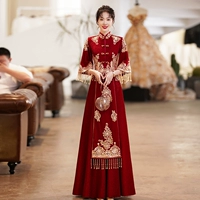 210842 Wine Red Long Model