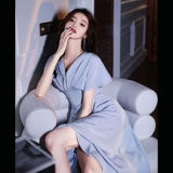 Вечернее платье, элитная синяя юбка, подходит для подростков, изысканный стиль