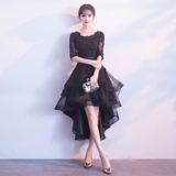 Женская вечерняя одежда, новинка 2025 года, элегантная элегантная вечеринка для банкета, светской вечеринки, дня рождения, черная, доступная, роскошная ниша, элегантная атмосфера